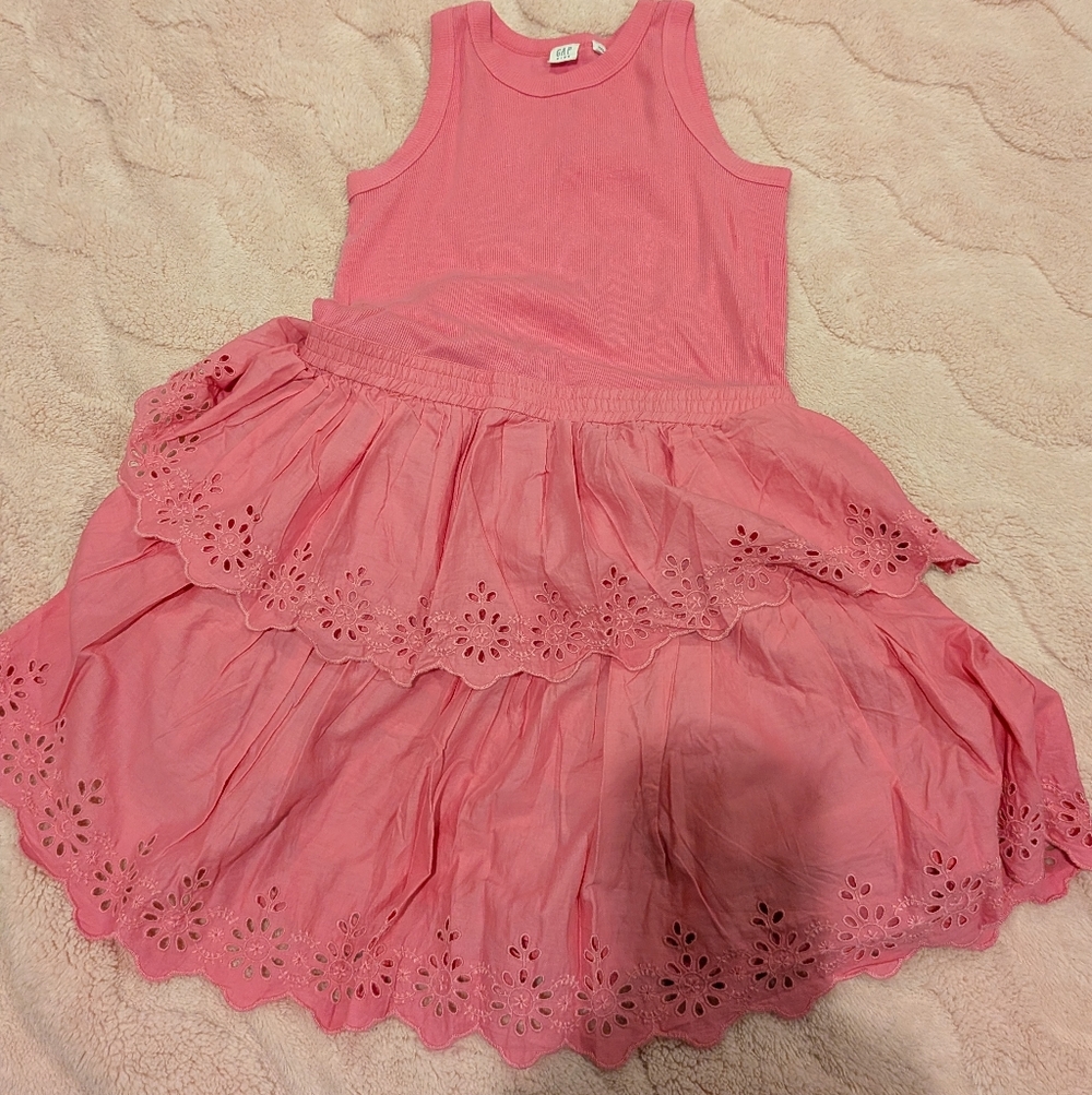 GAP Pink Layered Kids Dress - XXL